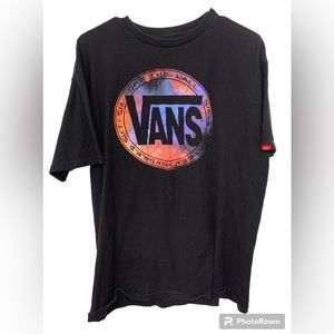 Vans T Shirt: Black Galaxy VANS logo print Size: L Original Classic universe